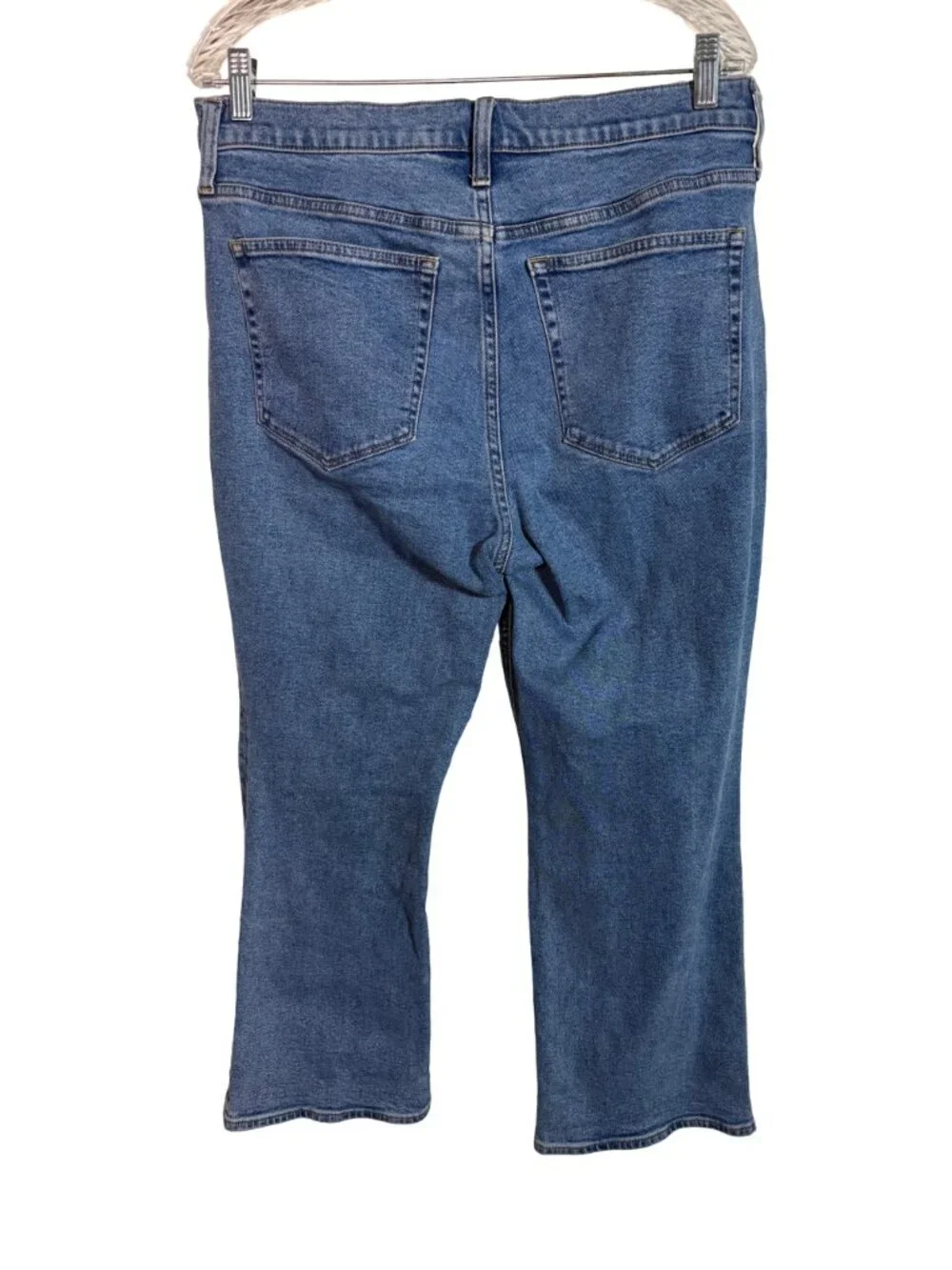 J.Crew Mid-Rise Flare Crop Jeans Women’s Medium Wash Size 31 Stretch
